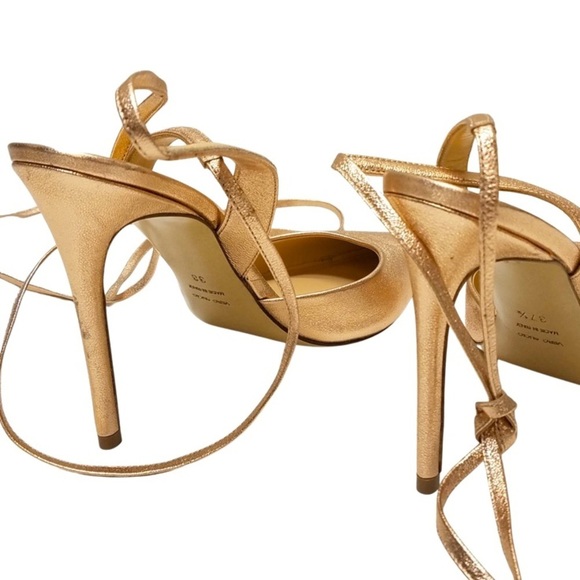 Giuliano Galiano NWOT!! Naomi Slingback Rose Gold Stillettos Sz 6.5 - Picture 8 of 10